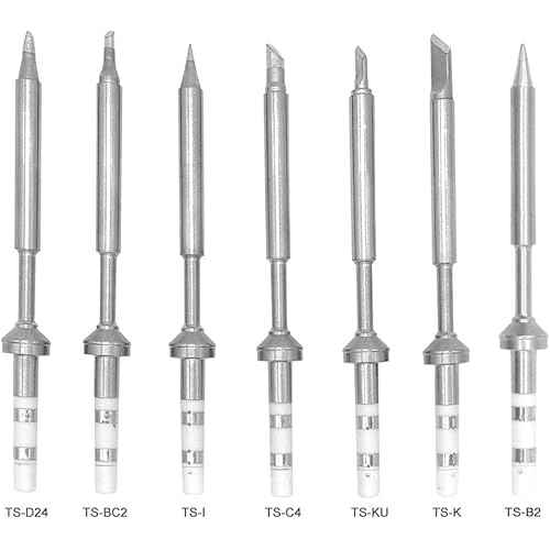 7 Types Mini Soldering Iron Tip Stainless Steel Replacement for TS100 Soldering Iron, Power Tool Electrician Various Models Replacement Part Easy Install