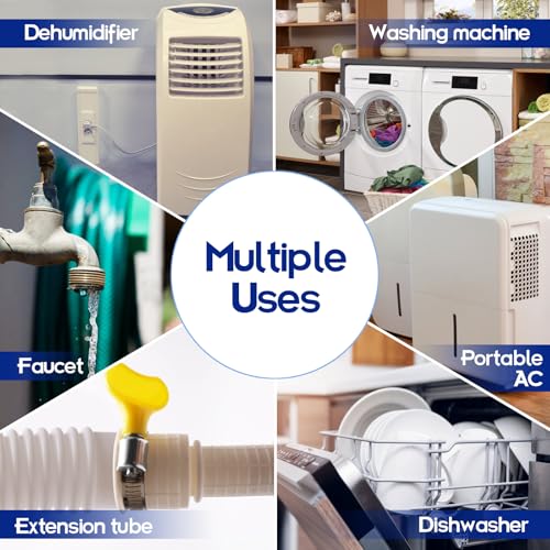 5ft Flexible Dehumidifier Drain Hose with Clamp - 60 inch Universal PVC Hose