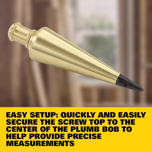 STANLEY® 8 Oz. (225g) Solid Brass Plumb Bob (47-973)