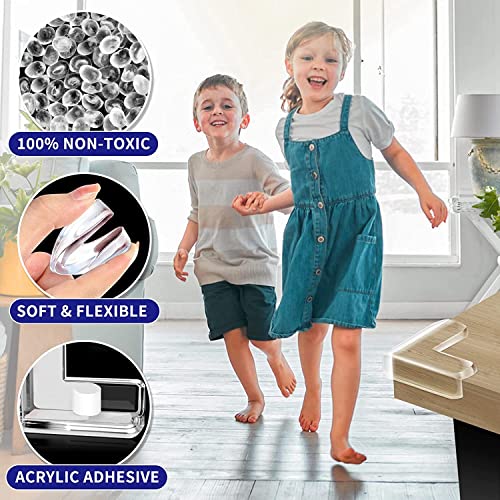 20 Pack Corner Protector Baby Guards - L-Shape & Ball Shape Clear Silicone