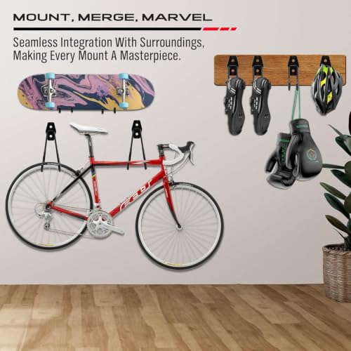 Heavy Duty Garage Wall Hooks Set - 15 Steel Organizer Hangers for Tools & Bikes