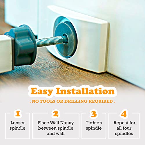 Wall Nanny Baby Gate Wall Protector 1-Pack - White, Made in USA