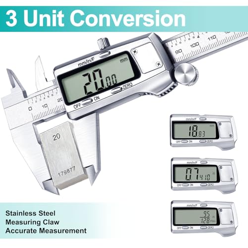 Kynup Digital Caliper 6 Inch, Precise Stainless Steel Measuring Tool
