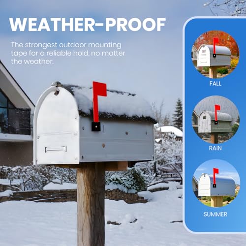 MCCHJoy Mailbox Flag Replacement - No Tools Needed, Includes Optional Screws, Post Mount Option