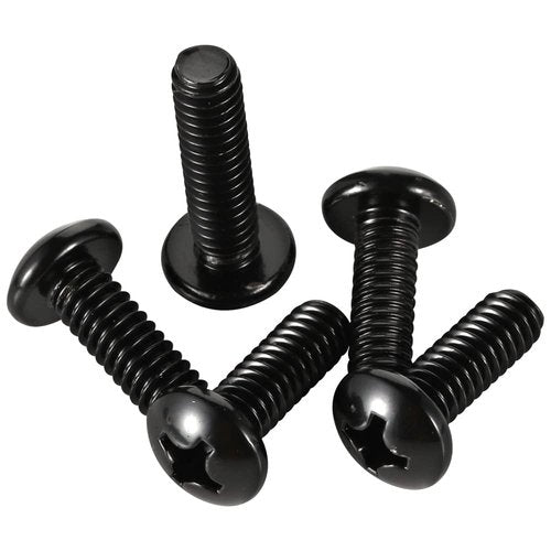 Kado 40pcs Cross Pan Head Screws M4-0.7 x 10mm Black, Phillips Screws M4x10 Carbon Steel Round Head, for Monitor Arm Mounting Wall Mounting Hardware Fastening Accessories