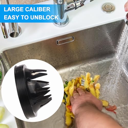 AxiyanX Black 3 3/8-Inch Sink Splash Guard & Disposal Stopper 2-Pack
