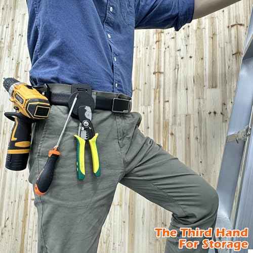 MUTUACTOR Magnetic Tool Belt Clip,Heavy-Duty Magnet Tool Holder for Belt Clip,1 Set Anti-Slip Magnetic Clip Tool Belt Accessories for Hammer Screwdrivers Adjustable Wrench Magnet Tools and Hardware