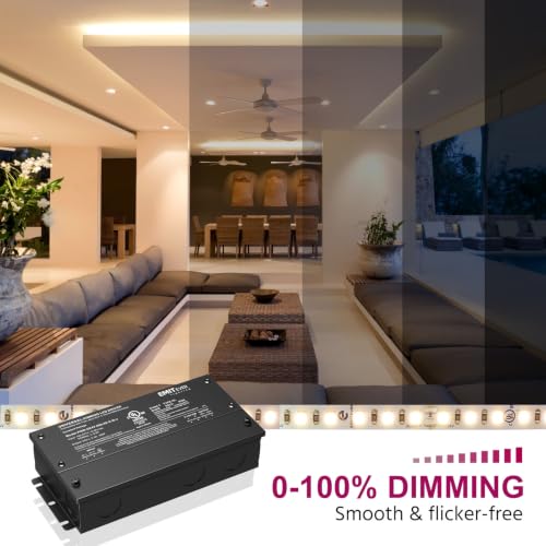 EMITEVER 60W 24V Dimmable LED Driver - 5-in-1 Phase Control Power Supply