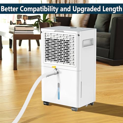 10 ft Dehumidifier Drain Hose 3/4" FHT Leakproof, White, 10 Ft Cuttable
