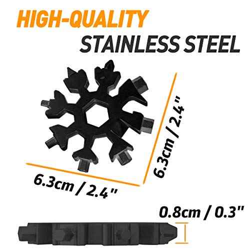 Stocking Stuffers Gifts for Men 18-in-1 Snowflake Multitool, Christmas Birthday Gifts for Men Dad Husband Him Grandpa, White Elephant Gifts for Dad Who Have Everything, Cool Gadgets Tools