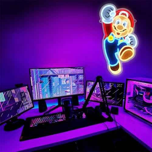Neon Sign, Gaming Neon Lights with Brightness Settings for Game Room Decor Bedroom Pub Club Wall Art Decor Kids Boys Girls Gifts