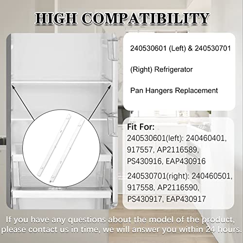 FETIONS Refrigerator Pan Hangers Left & Right Set - 240530601/701 Replacement