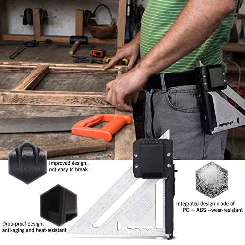 TOPOWN Rafter Square Belt Clip for 7In Rafter Square - Left and Right bidirectional Square Holster EDC Belt Tool Holster Compatible with Rafter Square Holder Clip On Belt The Fastest Quick