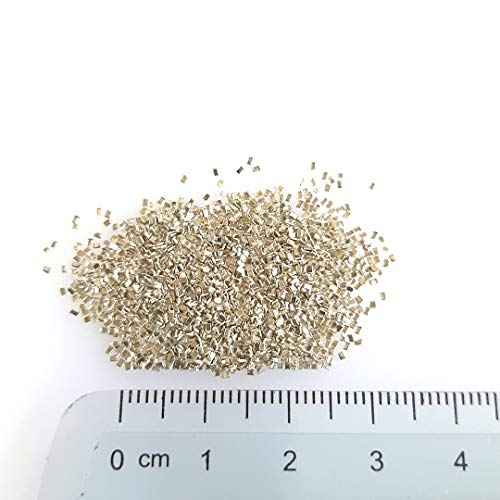 Silver Chip Solder (Hard) 3 Grams (~2000 pcs) 0.5 x 1.0 x 0.25mm Ultra Tiny Made in USA by CRAFT WIRE