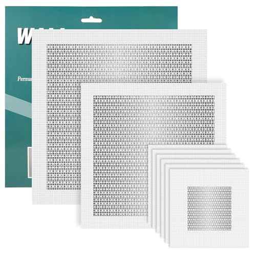 8pcs Drywall Patches, 3 Sizes Self Adhesive Wall Hole Repair Patches Dry Wall Patch Repair Kit Screen Patch Repair Kit for Broken Walls Repairing or Ceiling Filler