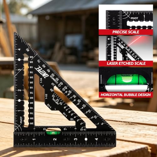 4.5 inch Rafter Square, Aluminum Metal Triangle Ruler