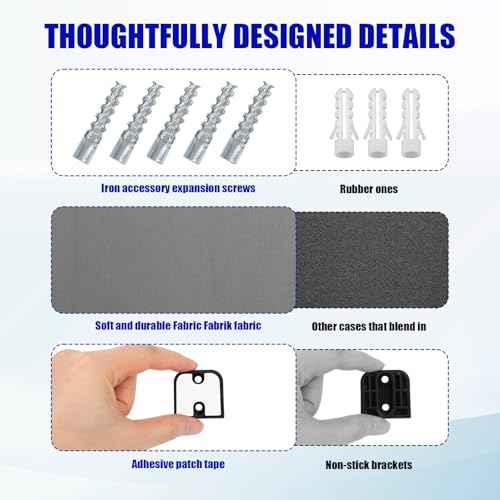 Black Retractable Baby Gate Replacement Part, 55" W x 33" H Retractable Baby Gate Extension Kit with 2 Latches 2 Brackets & 1 Set of Screws for Telescopic Doors for Babies and Pets