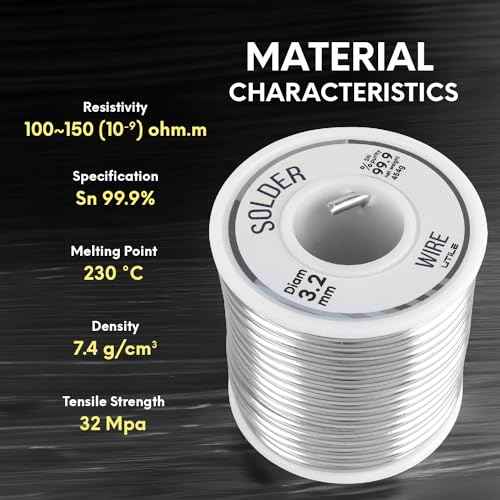 UTILE Solder Wire Lead Free Rosin Core Flux 2% 3.2 mm (454g) Electric Solder Fine Sn 99 - LF Silver Tin Wire for Electronics Soldering Unlead, Circuit Board, DIY, Home Appliance