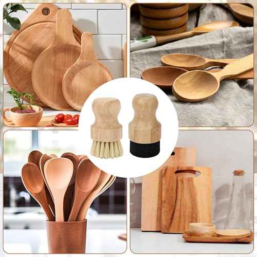 Wood Cutting Board Oil Applicator & Brush, Butcher Block Food Grade Mineral Oil Wax Applicator Conditioner for Scrapers Bowls Spoons Cleaning and Washing (Wood Color)
