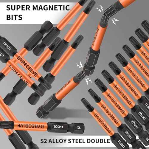 Professional 10-Pack 8 Point Torx Star & Double Square Bit Set - Premium S2 Alloy Steel with Magnetic Heads & Hex Shank, 8 Point Star Bit for Trailer (Sizes #1, #2, #3), by DYRECELVE