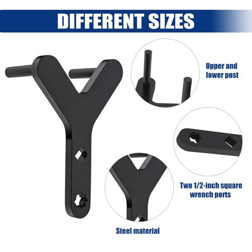 Ranjaner Lower Control Arm Prying Tool, Control Arm Bushing Tool, Lower Con trol Ar m Tool Compatible with a 1/2" Drive Extension Breaker Bar(Black,Size:7inch)