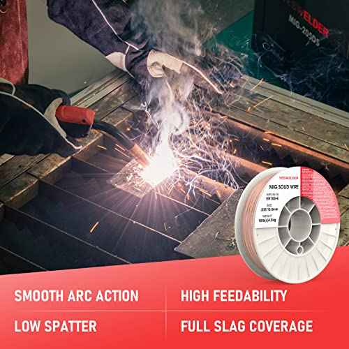 YESWELDER ER70S-6 MIG Wire, Solid Carbon Steel .035-Inch Diameter 10-Pound, High Feedability Strong ABS Plastic Spool Welding Wire