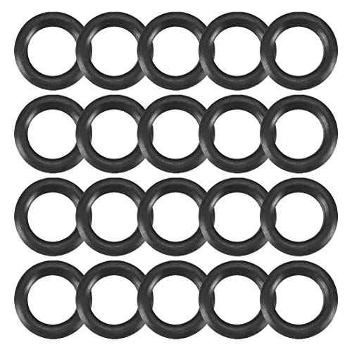 uxcell Nitrile Rubber O-Rings 3.9mm OD 2.3mm ID 0.8mm Width, Metric Sealing Gasket, Pack of 20
