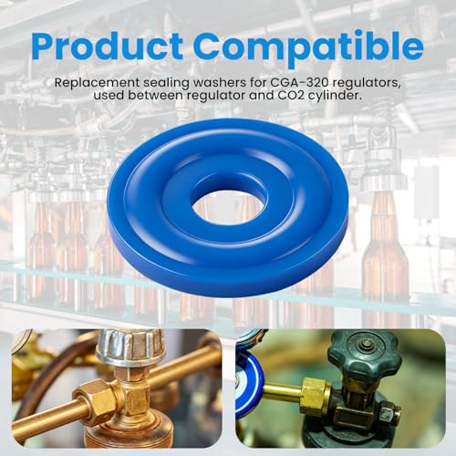 CGA-320 Regulator Nylon Washers, 20 Pack – CO2 Nitrogen Gas Fittings