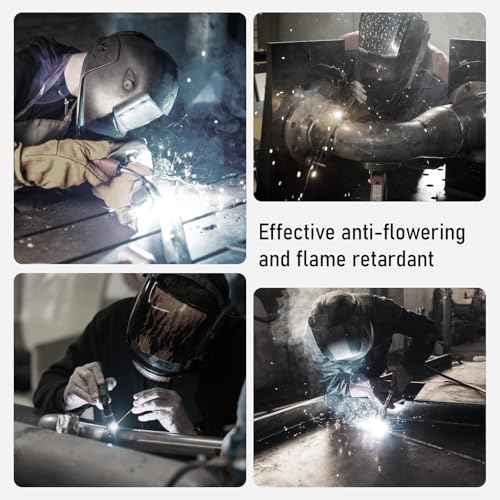 Reversible Welding Cap for Men, Washable Water Fireproof Fire Retardant Cotton Cloth Welding-Hat, Protective Welders Cap for Safety and Head Protection While Welding to Men Women(Black)