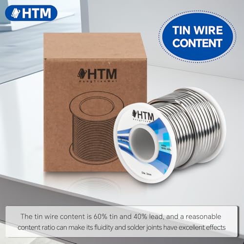 HengTianMei 60/40 Solder for stained glass (3.0 mm / 1 lb)