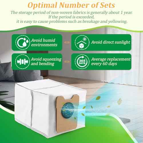 4Pcs for Eufy Omni C20/C10 Dust Bags Replacement Compatible with eufy C20/C10 Omni Robot Vacuum Cleaner Bags (3.1L Large Capacity)