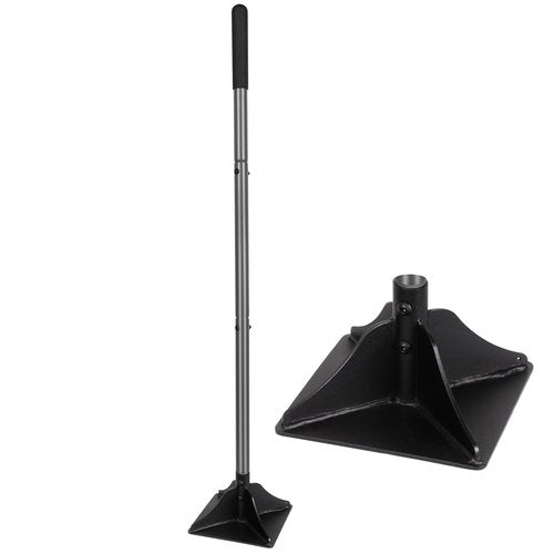 Walensee Steel Tamper 48 inch Steel Handle 10"x10" Garden Tamper with Rubber Grip for Laborsaving All-Steel Tamper Heavy Duty Ideal Tool for Leveling Ground Installing pavers and Repairing Blacktop