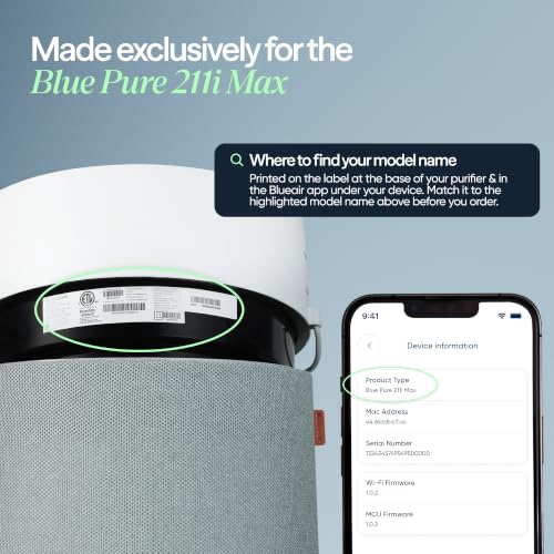 BLUEAIR Genuine Blue Pure 211i Max Replacement Filter – 211i Max Particle & Carbon