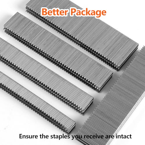 Silver 18GA 1/4" Narrow Crown Staples 1/2" Length - Galvanized Steel, Pack of 1000