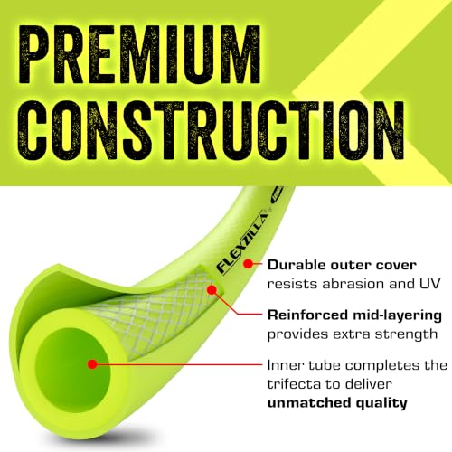 Flexzilla 3/8 in. x 50 ft. Air Compressor Hose with No-Kink Hybrid Polymer, 300 PSI, ZillaGreen