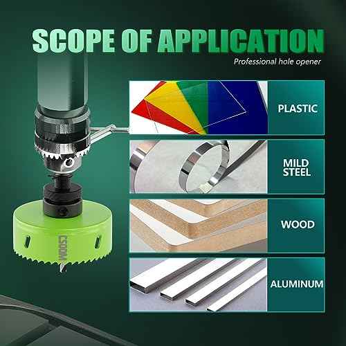 CSOOM Upgraded Bi-Metal Hole Saw Drill Bit, Hole Drilling Cutter, Ideal for Plastic, Wood, Plywood, Thin Steel Sheets, and Thin Aluminum Sheets£¨158mm|6-15/64"£©.