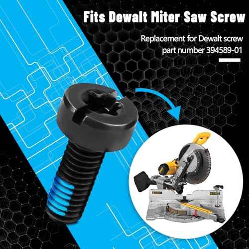 394589-01 Screw Compatible with Dewalt Miter Saw Stand - Replace for DWS779 DWS780 DW703 DW704 DW705S - 2 Pack