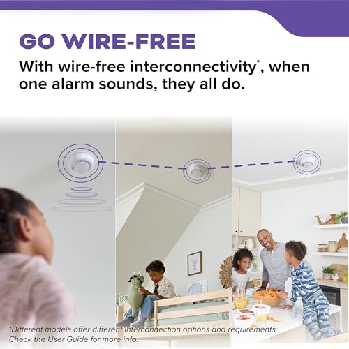 Kidde AA Battery-Powered Smoke & Carbon Monoxide Detector - 30CUDR-VRF with Voice Alerts & Wire-Free Interconnect - Home Safety