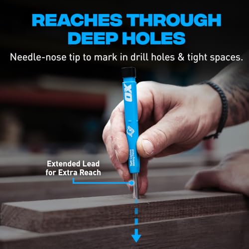 OX 2.8mm Mechanical Carpenter Pencil Value Pack with 4 Leads & Sharpener