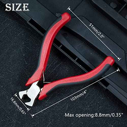 SPEEDWOX 4 Inch End Nippers - Mini End Cutting Pliers with Spring Pull Nails & Wire Cutting Function - Professional Jewelry Making & Shoe Repair Tool