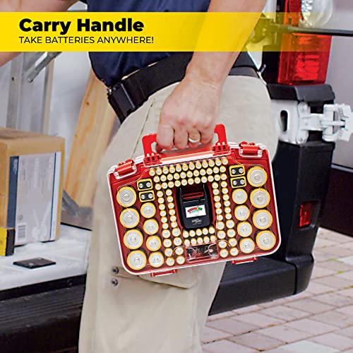 Ontel Battery Daddy Smart Battery Organizer & Tester - Holds 150 Batteries, Model BADAS-MC4