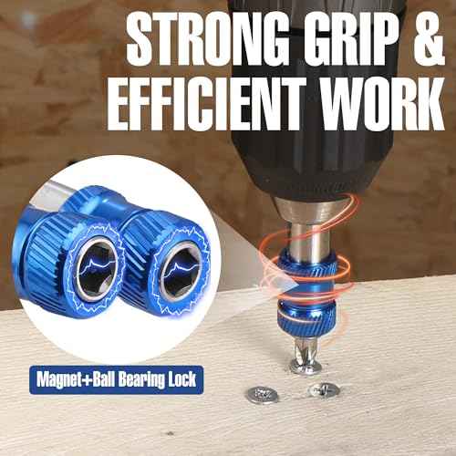 WORKPRO Drill Bit Extension Set, 3Pcs 2-3/8''Magnetic Impact Drill Screwdriver Bit Holder, 1/4 Inch Hex Quick Release Bit Holder for Drill