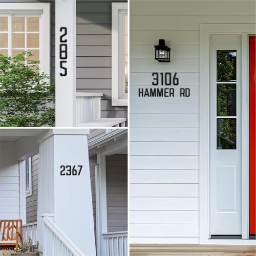 SpNo1-MS 5 Inch Black Aluminum Floating House Letters - Modern Address Sign
