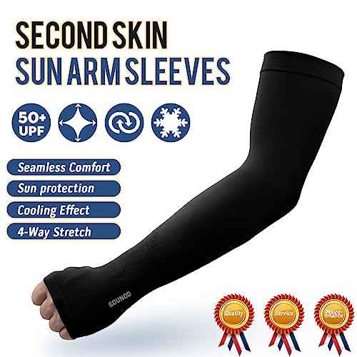 GOUNOD Gardening Sleeves to Cover Arms for Women with Thumb Holes-Sun Protection SPF Cooling Driving UV Blocking