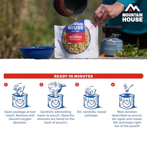 Mountain House Freeze-Dried Scrambled Eggs with Uncured Bacon 2-Pack | Backpacking Meals, 4 Servings, 30-Year Shelf Life