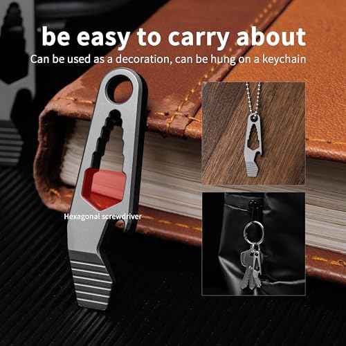 WARHERO Titanium EDC Tools Pry Bar with Bottle Opener Multi Tool Mini Crowbar