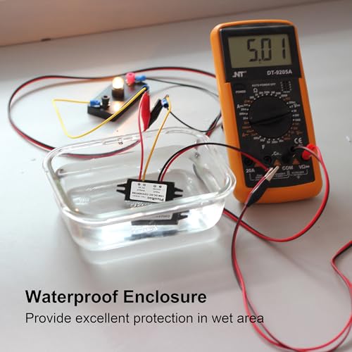 PlusRoc Waterproof DC 12V/24V to 5V 3A USB-C Step-Down Power Converter - Variation: USB Type-C Connector