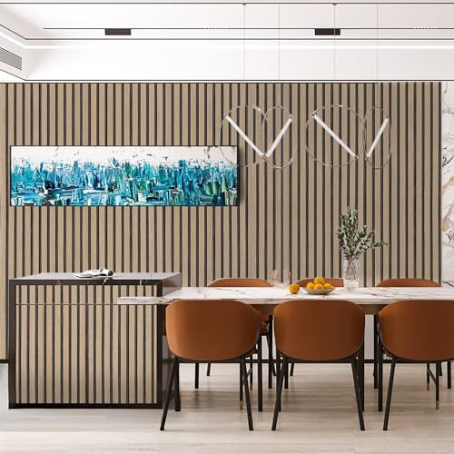 Dark Brown Wood Slat Peel and Stick Wallpaper - 17.5"x100" Textured Faux Wood Wall Panel for Bedroom & Kitchen