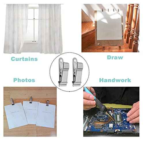 30 Pieces of Metal Mini Clip Spring Clip Crocodile Clip Tiny Clip Strong Suitable for Wire, Paper, Crafts, DIY Decoration Mini Clip Silvery