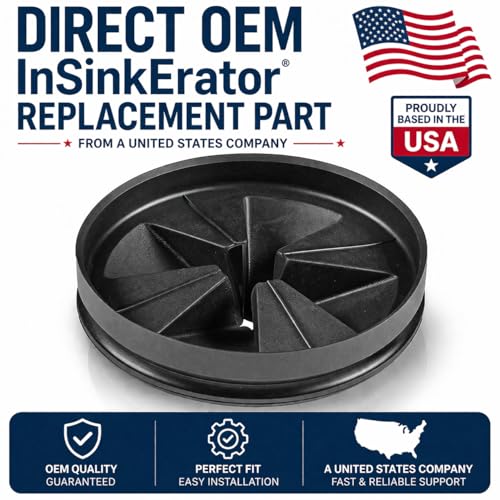 InSinkErator QCB-AM Antimicrobial Quiet Collar Sink Baffle - Replacement Splash Guard for Garbage Disposals
